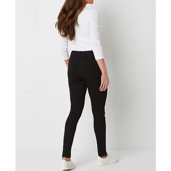 St. John's Bay - Tall Secretly Slender Stretch Fabric Mid Rise Skinny Fit Jeans - Picture 4 of 5